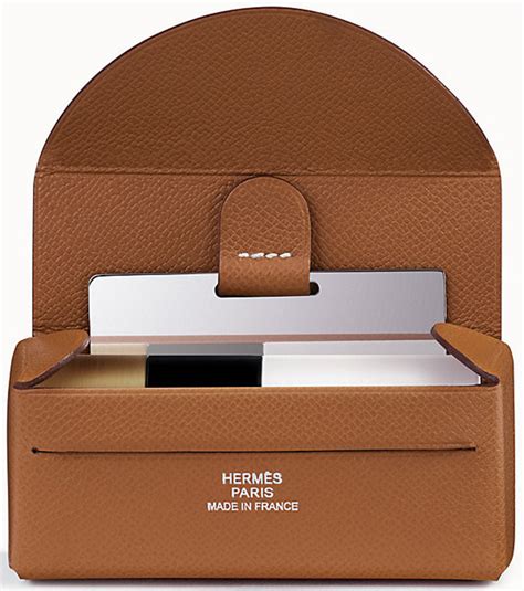 hermes makeup bag|hermes lipstick case with mirror.